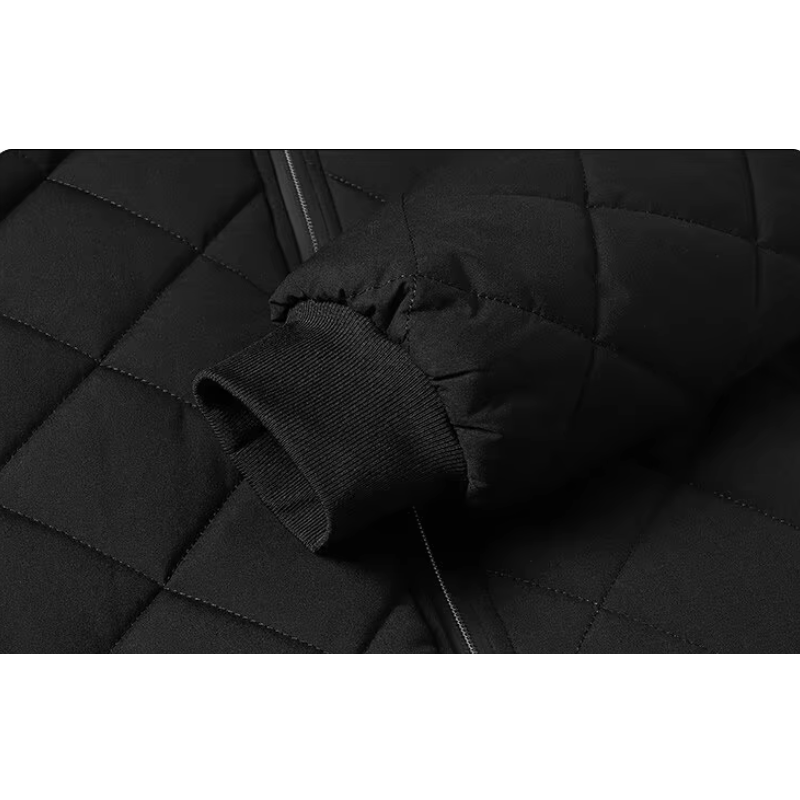 Heren Slim Fit Zip Puffer Jacket met capuchon en zakken Perfect voor Herfst/Winter