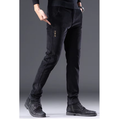 Comfortabele corduroy broek met fleece voering en thermische isolatie voor heren | Ideaal voor herfst/winter