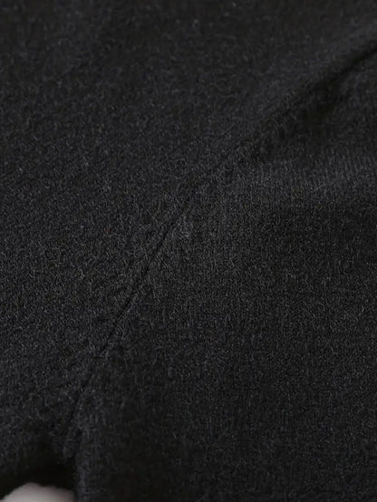 Stijlvolle Zwarte Gebreide Coltrui voor Heren | Perfect voor Herfst/Winter