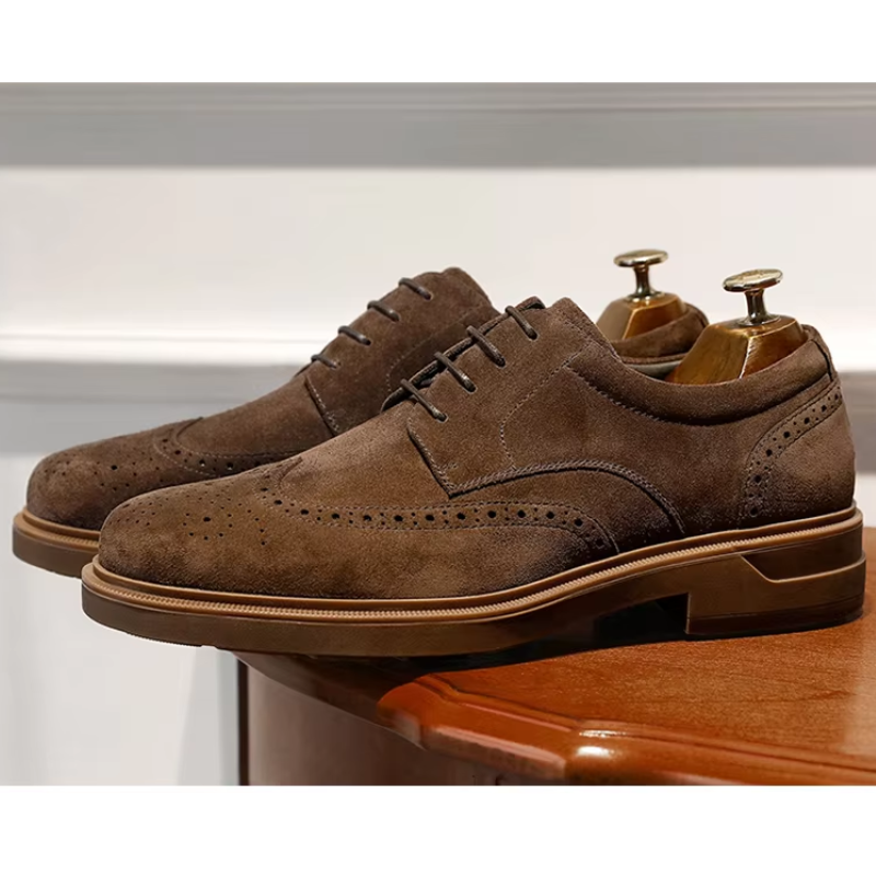 Vicenzo Suède Wingtip Schoenen voor Heren | Stijlvol en Veelzijdig