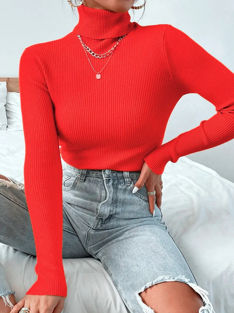 Slim-fit gebreide coltrui voor dames | Ideaal voor herfst/winter