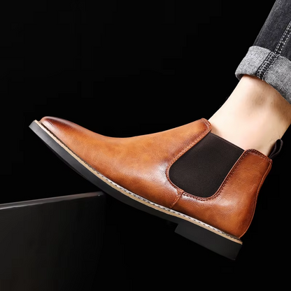 Glanzende Chelseaboots Met Elastische Zijde Voor Mannen | Ideaal voor Herfst/Winter