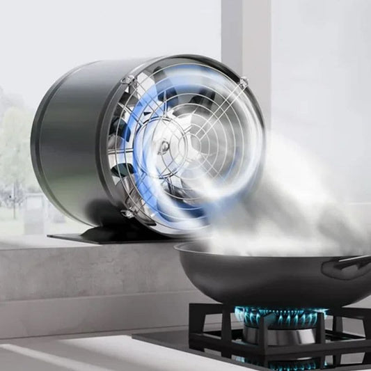 Zwarte en witte snelle turbo-uitlaatventilator