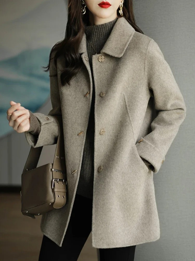 Klassieke trenchcoat met puntkraag voor dames | Ideaal voor de winter