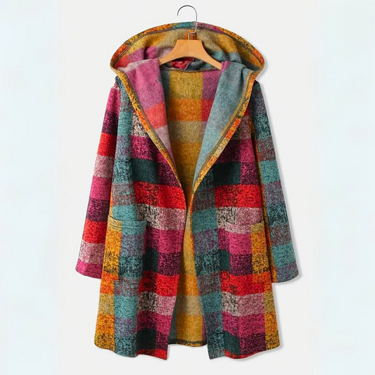 Stijlvol Veelkleurig Geruit Vest Met Capuchon Voor Vrouwen | Ideaal voor Herfst/Winter