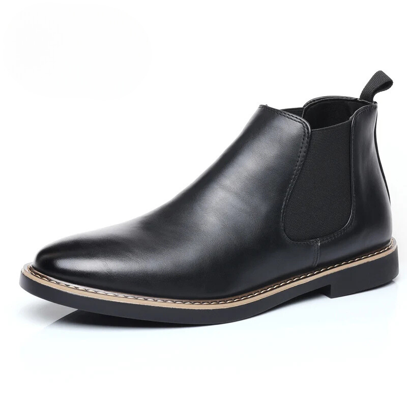 Glanzende Chelseaboots Met Elastische Zijde Voor Mannen | Ideaal voor Herfst/Winter