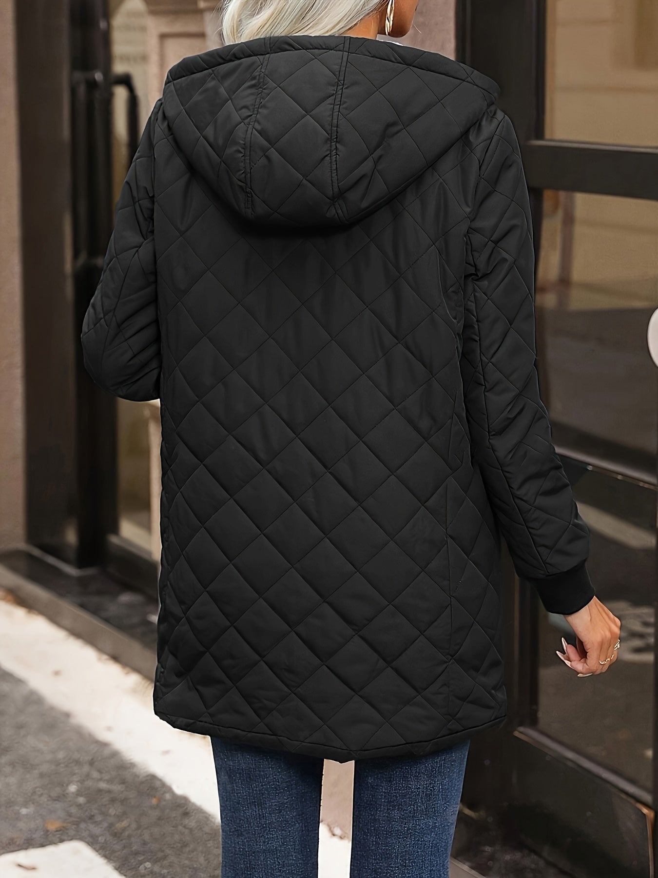 Casual parka winterjas met doorgestikt patroon voor dames | Ideaal voor herfst/winter