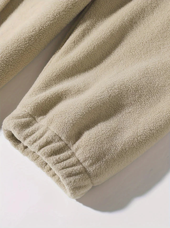 Casual fleecetrui met halve rits en kraag voor heren | Ideaal voor herfst/winter