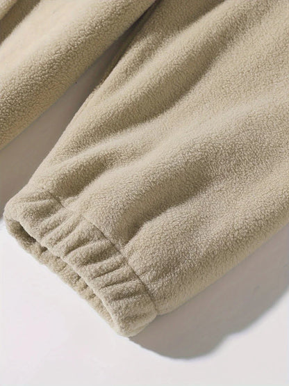 Casual fleecetrui met halve rits en kraag voor heren | Ideaal voor herfst/winter