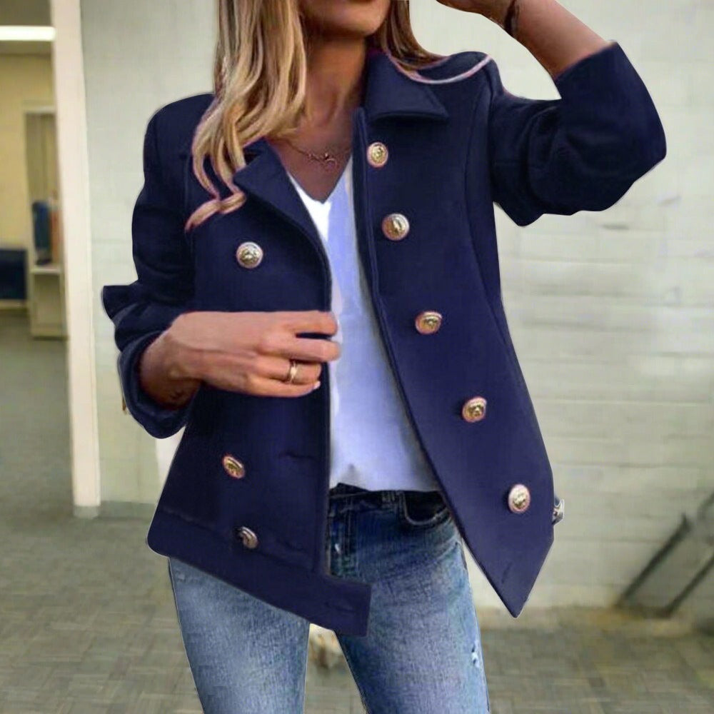 Elegante, dikke, effen blazer met knoop voor dames, ideaal voor alle seizoenen