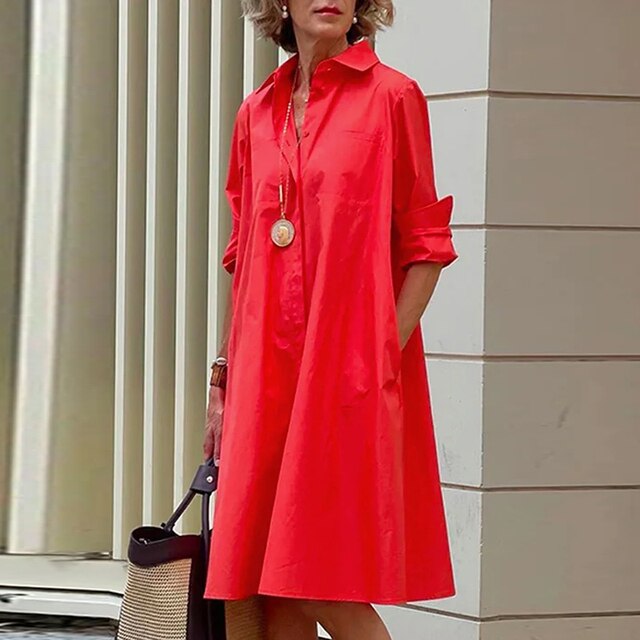 Vintage jurk met lange mouwen elegant design