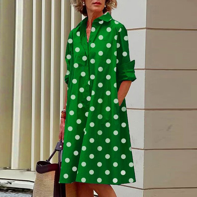 Vintage jurk met lange mouwen elegant design