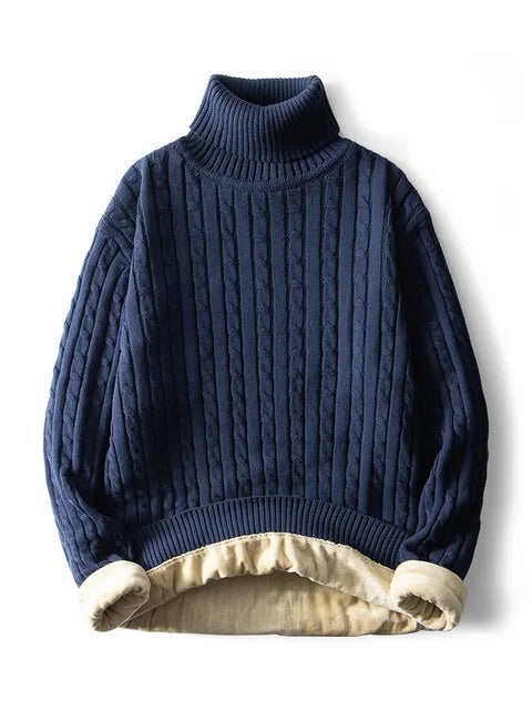 Vintage fleece coltrui voor heren | Ideaal voor herfst/winter