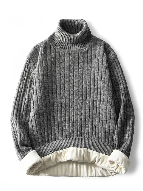 Vintage fleece coltrui voor heren | Ideaal voor herfst/winter