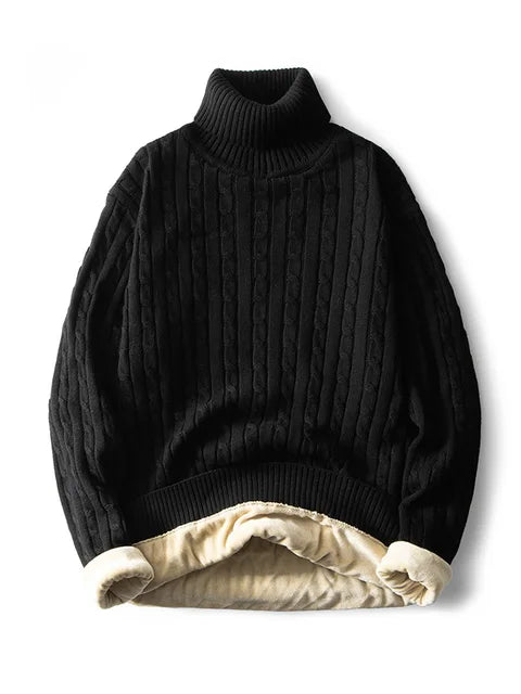 Vintage fleece coltrui voor heren | Ideaal voor herfst/winter
