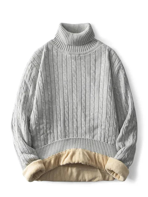 Vintage fleece coltrui voor heren | Ideaal voor herfst/winter