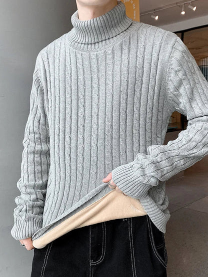 Vintage fleece coltrui voor heren | Ideaal voor herfst/winter