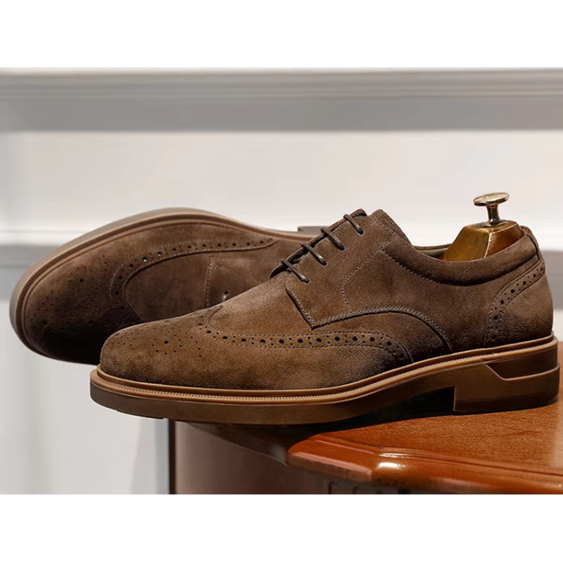 Vicenzo Suède Wingtip Schoenen voor Heren | Stijlvol en Veelzijdig