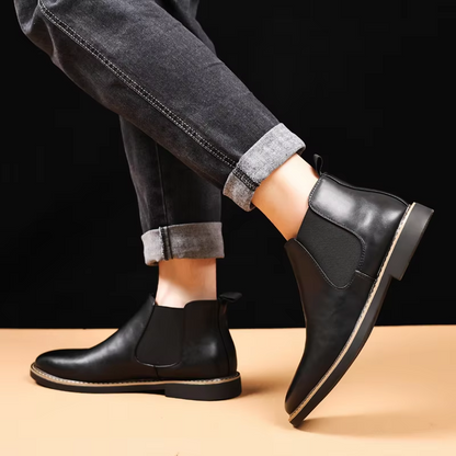 Glanzende Chelseaboots Met Elastische Zijde Voor Mannen | Ideaal voor Herfst/Winter