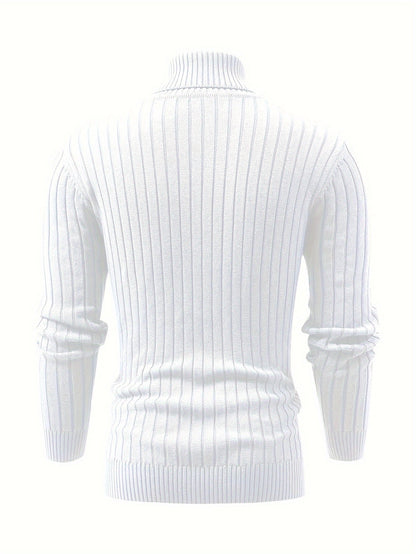 Casual slim-fit coltrui met geometrische grafische print voor heren | Ideaal voor herfst/winter