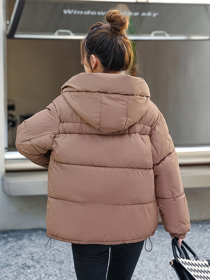 Casual puffy winterjas met vulling en rits voor vrouwen | Ideaal voor herfst/winter