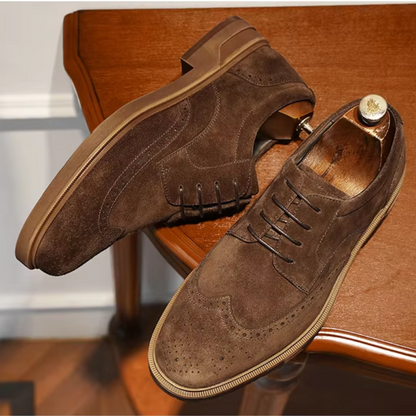 Vicenzo Suède Wingtip Schoenen voor Heren | Stijlvol en Veelzijdig