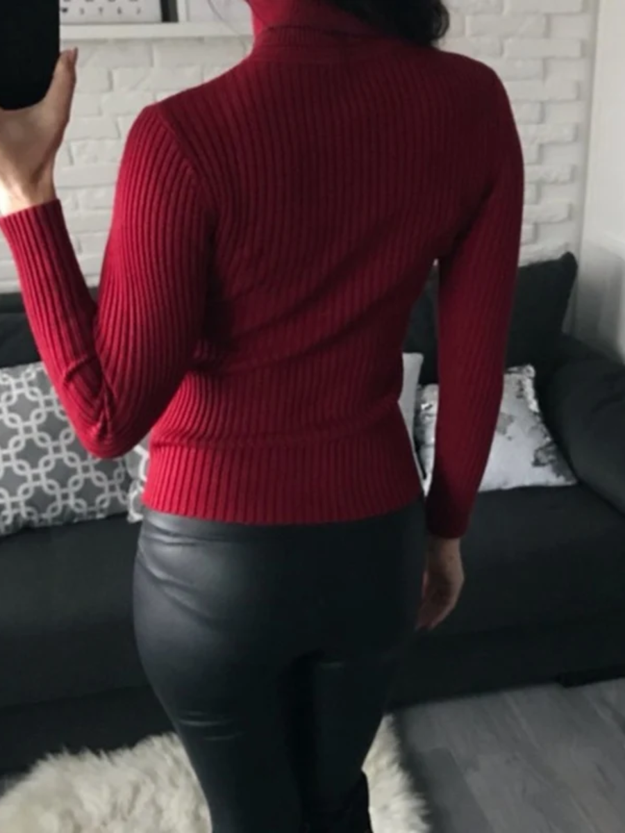 Slim-fit gebreide coltrui voor dames | Ideaal voor herfst/winter