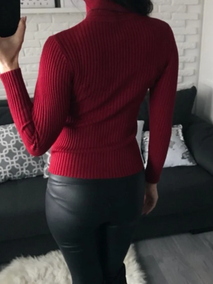 Slim-fit gebreide coltrui voor dames | Ideaal voor herfst/winter