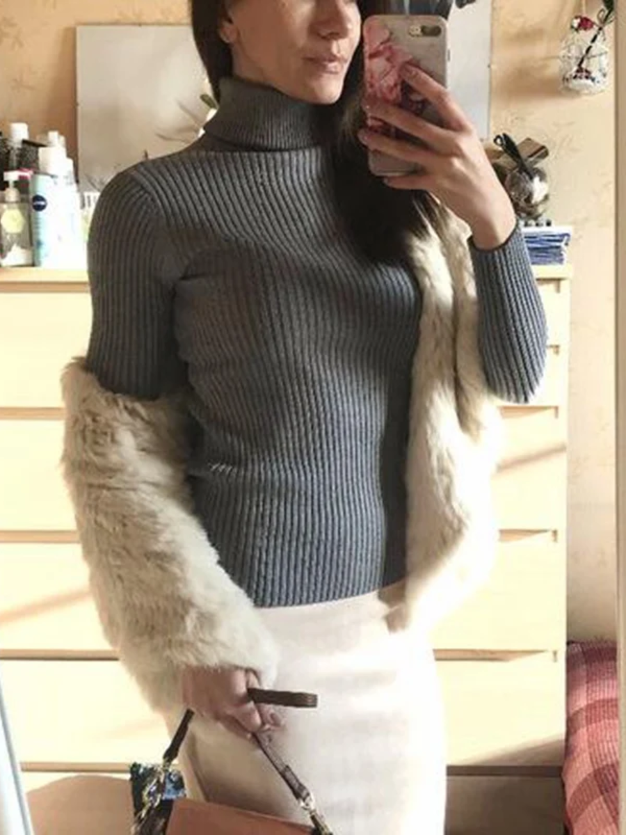 Slim-fit gebreide coltrui voor dames | Ideaal voor herfst/winter