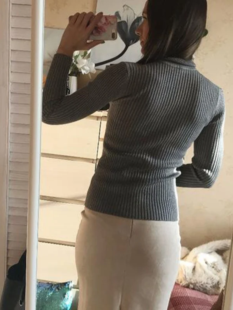 Slim-fit gebreide coltrui voor dames | Ideaal voor herfst/winter