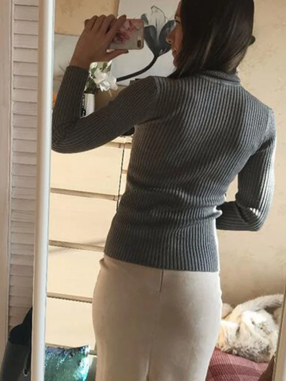 Slim-fit gebreide coltrui voor dames | Ideaal voor herfst/winter