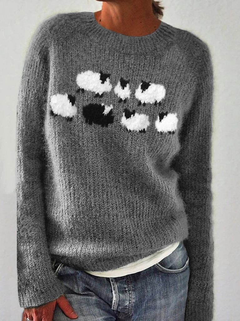 Comfortabele wollen trui met lange mouwen voor dames | Ideaal voor herfst/winter