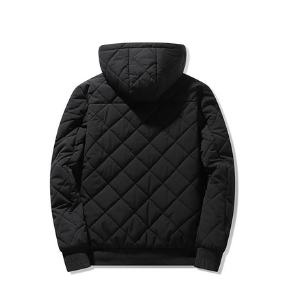 Heren Slim Fit Zip Puffer Jacket met capuchon en zakken Perfect voor Herfst/Winter