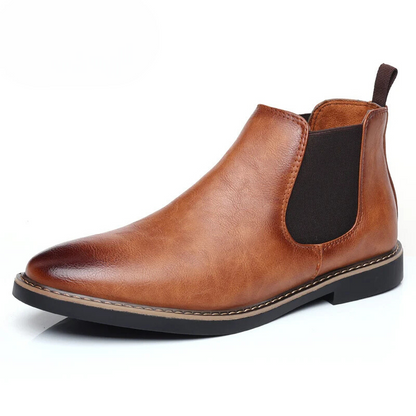 Glanzende Chelseaboots Met Elastische Zijde Voor Mannen | Ideaal voor Herfst/Winter