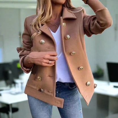 Elegante, dikke, effen blazer met knoop voor dames, ideaal voor alle seizoenen