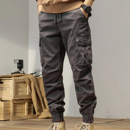 Lichtgewicht katoenen cargo broek met een los model voor heren | Perfect voor alle seizoenen