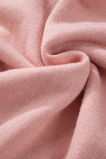 Roze kasjmier vest met parel voor dames | Ideaal voor herfst/winter