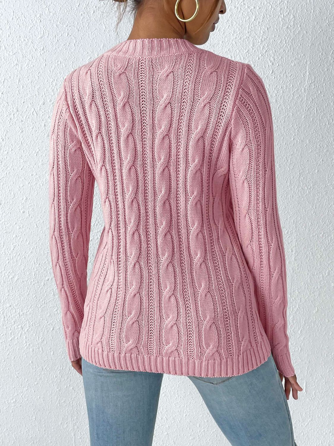 Stijlvolle trui met volumineuze kabelpatronen voor dames | Ideaal voor de herfst/winter