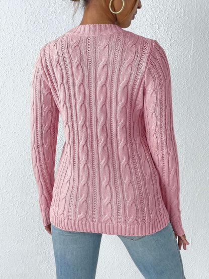 Stijlvolle trui met volumineuze kabelpatronen voor dames | Ideaal voor de herfst/winter