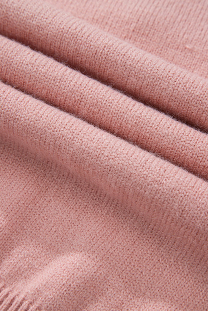 Roze kasjmier vest met parel voor dames | Ideaal voor herfst/winter