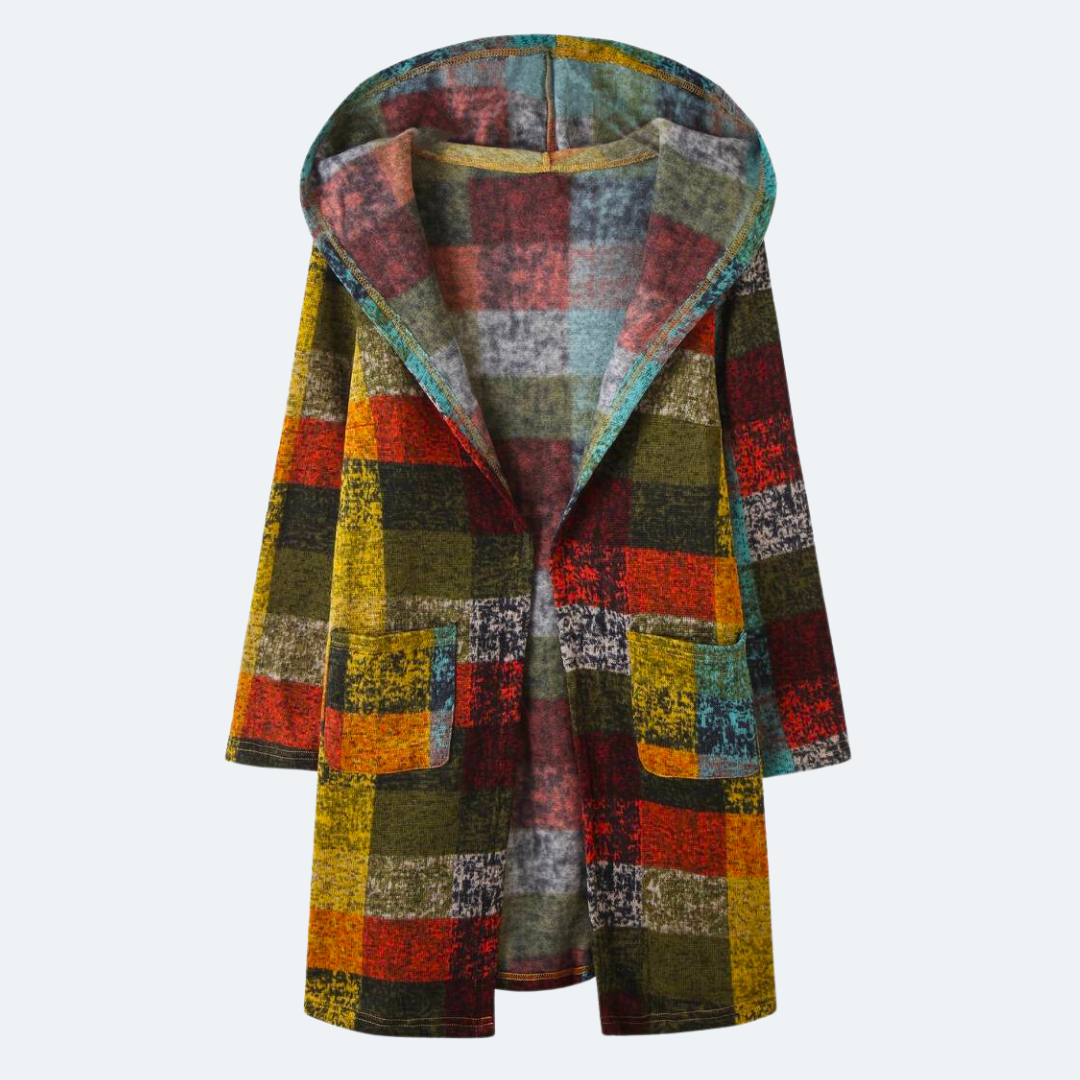 Stijlvol Veelkleurig Geruit Vest Met Capuchon Voor Vrouwen | Ideaal voor Herfst/Winter