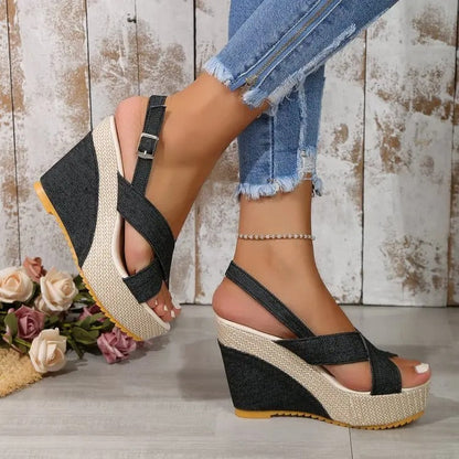 Zomerse luchtige hoge hakken voor dames elegant