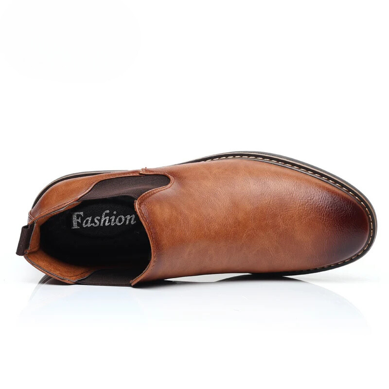 Glanzende Chelseaboots Met Elastische Zijde Voor Mannen | Ideaal voor Herfst/Winter