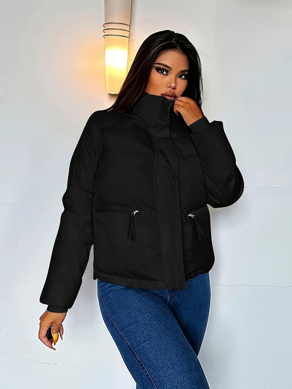 Casual Kort Gewatteerd Jack met Rits voor Dames | Perfect voor Herfst & Winter