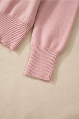 Roze kasjmier vest met parel voor dames | Ideaal voor herfst/winter