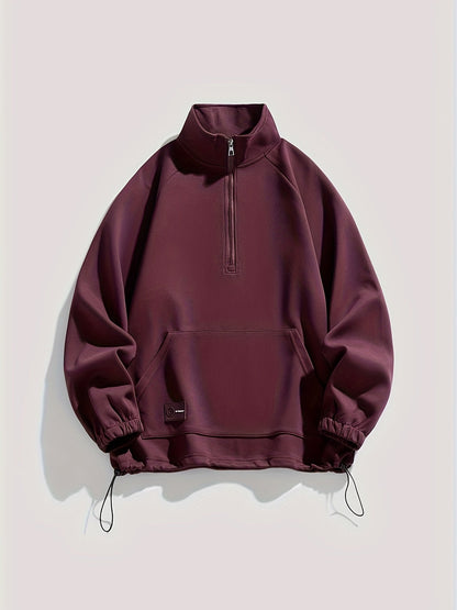 Casual trui van katoenmix met ritssluiting voor heren | Ideaal voor de herfst/winter
