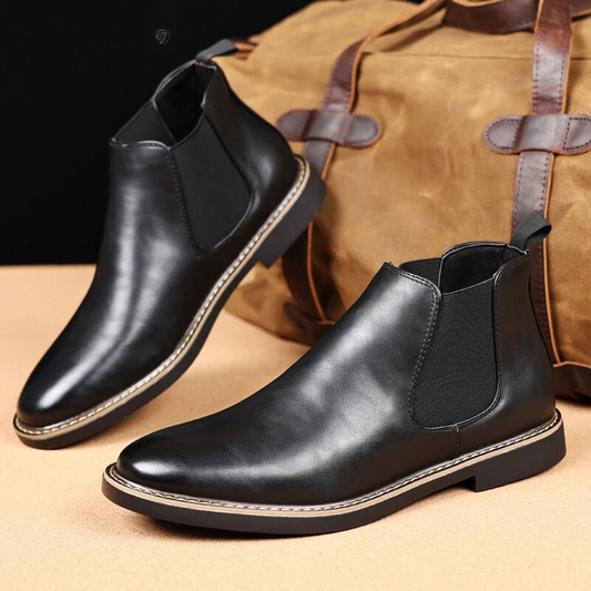 Glanzende Chelseaboots Met Elastische Zijde Voor Mannen | Ideaal voor Herfst/Winter