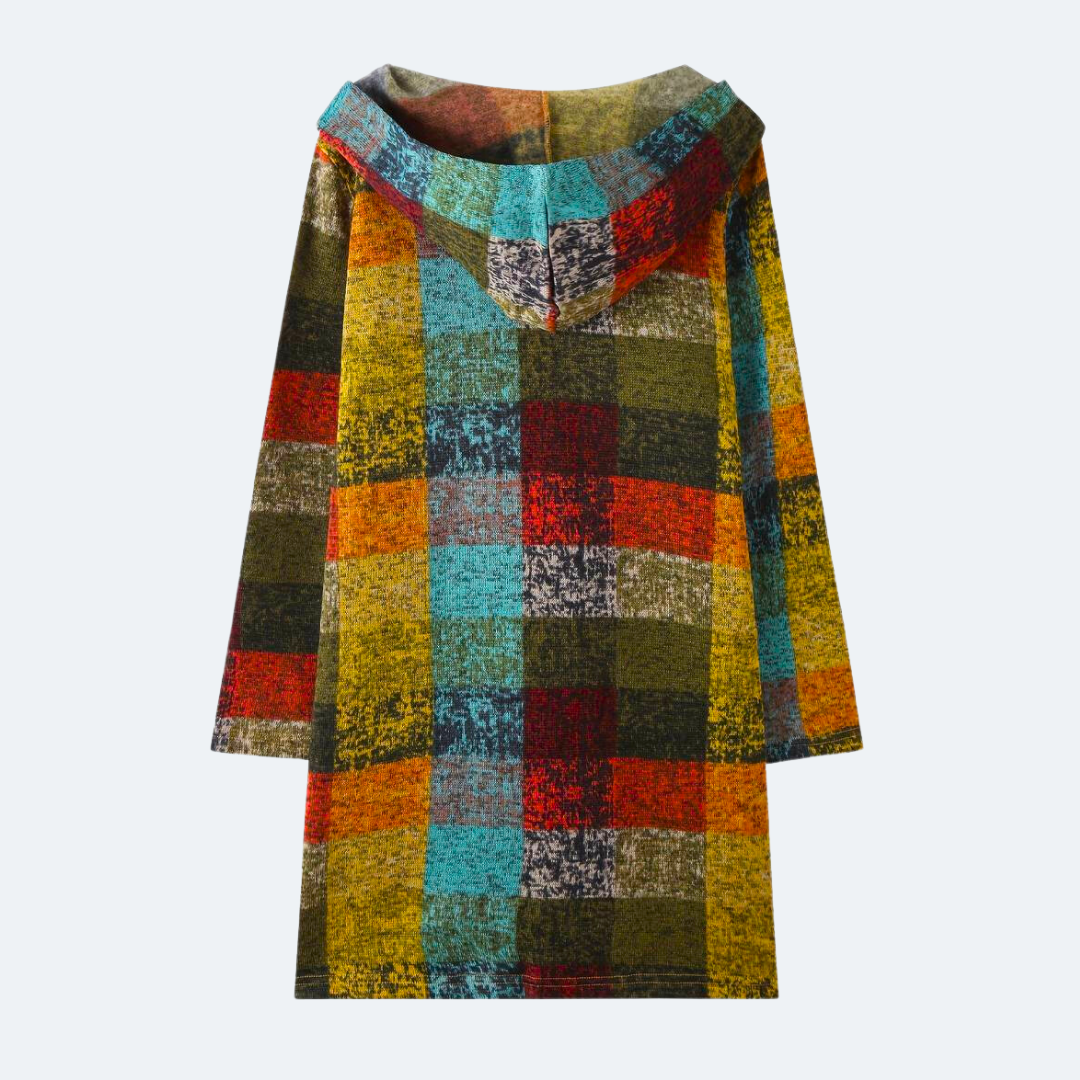 Stijlvol Veelkleurig Geruit Vest Met Capuchon Voor Vrouwen | Ideaal voor Herfst/Winter