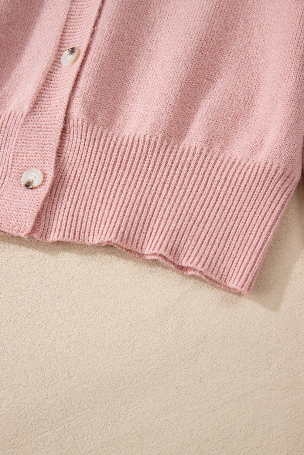 Roze kasjmier vest met parel voor dames | Ideaal voor herfst/winter
