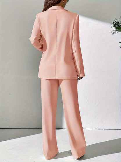 Elena | Elegant Blazersetje met Enkelvoudige Knopsluiting en Stijlvolle Details voor Dames